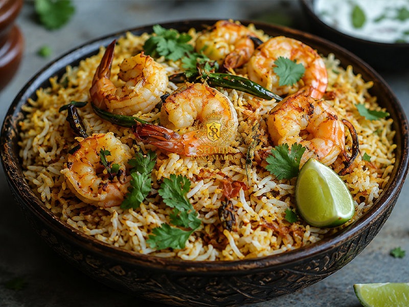 Prawn Biryani - Shahi Rang Mahal Singapore